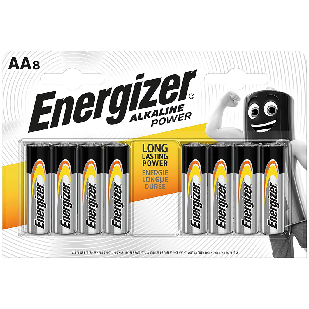 Energizer Alkaline Power 8 Batterie AA Stilo LR6 1.5V