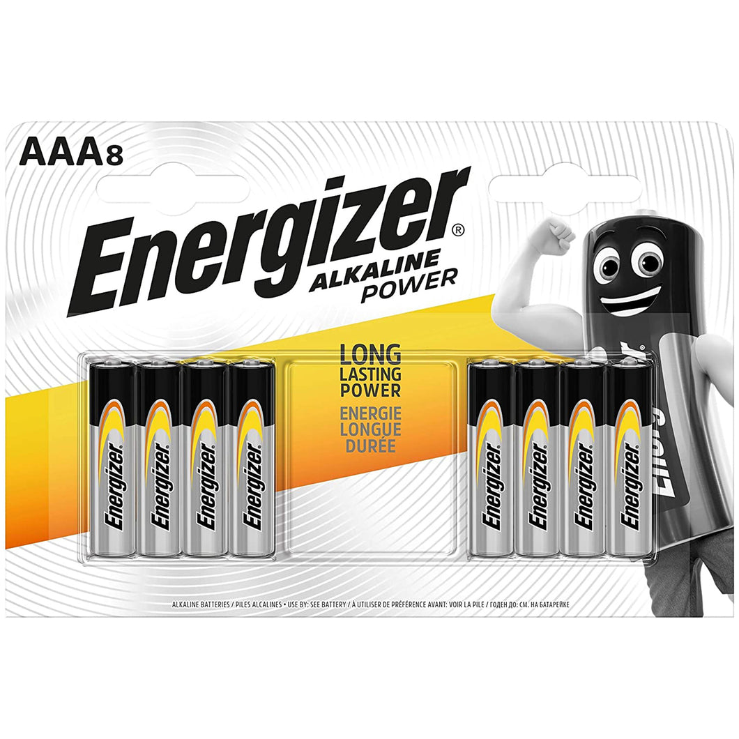Energizer Alkaline Power 8 Batterie AAA Ministilo LR03 1.5V