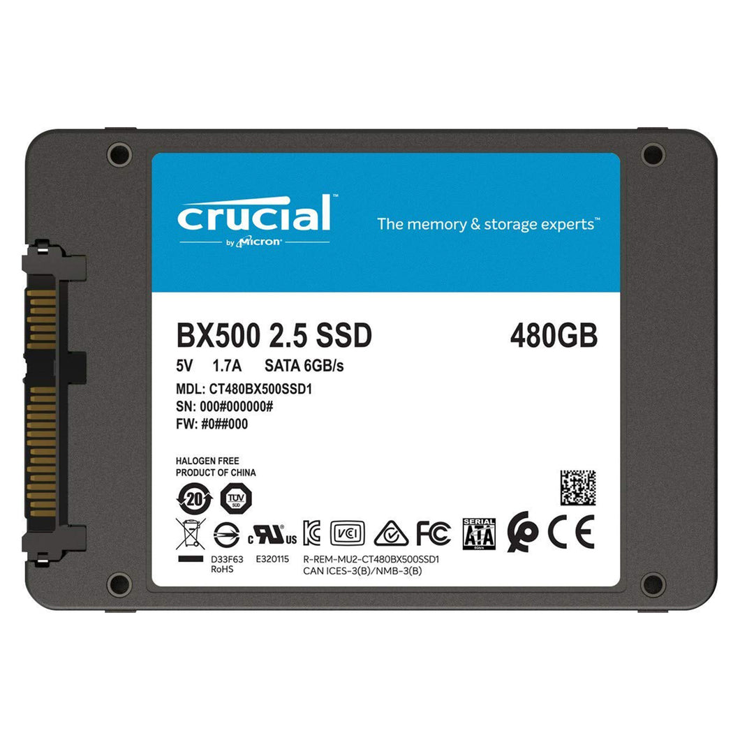 Crucial CT480BX500SSD1 BX500 SSD 480GB SATA 3 2.5